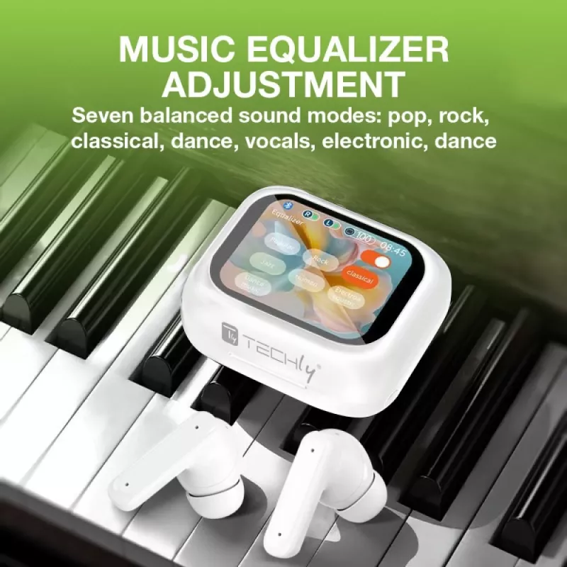 Techly ICC SB-BLT08W kuulokkeet/headset True Wireless Stereo (TWS) in-ear puhelut/musiikki Bluetooth valkoinen