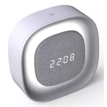 Techly IC-CLOCK-56WH herätyskello digitaalinen herätyskello harmaa, valkoinen
