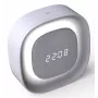 Techly IC-CLOCK-56WH herätyskello digitaalinen herätyskello harmaa, valkoinen