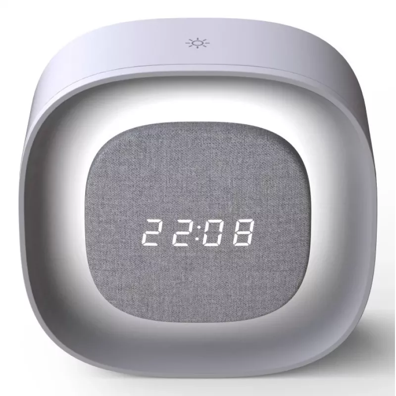 Techly IC-CLOCK-56WH herätyskello digitaalinen herätyskello harmaa, valkoinen