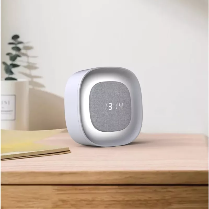 Techly IC-CLOCK-56WH herätyskello digitaalinen herätyskello harmaa, valkoinen