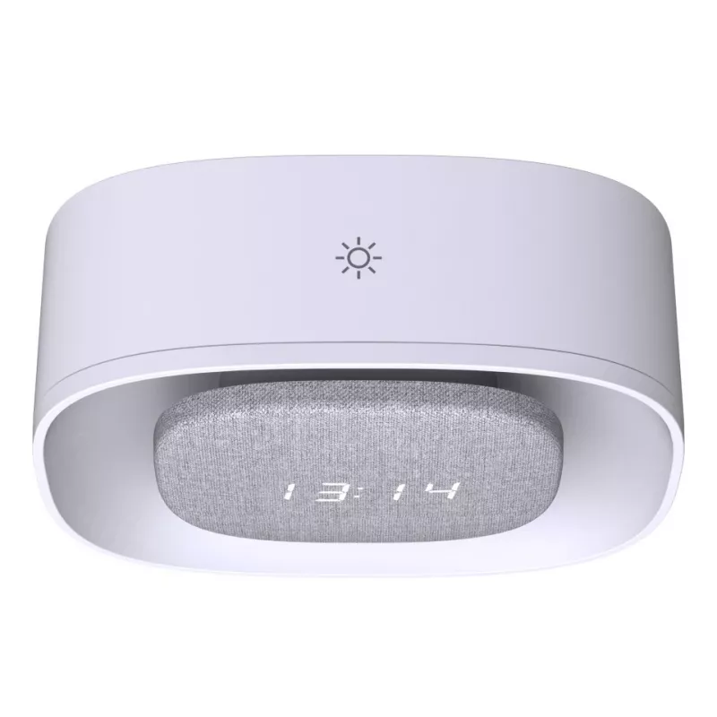 Techly IC-CLOCK-56WH herätyskello digitaalinen herätyskello harmaa, valkoinen