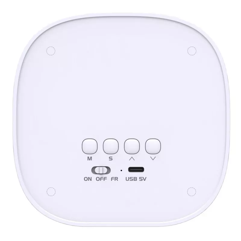 Techly IC-CLOCK-56WH herätyskello digitaalinen herätyskello harmaa, valkoinen