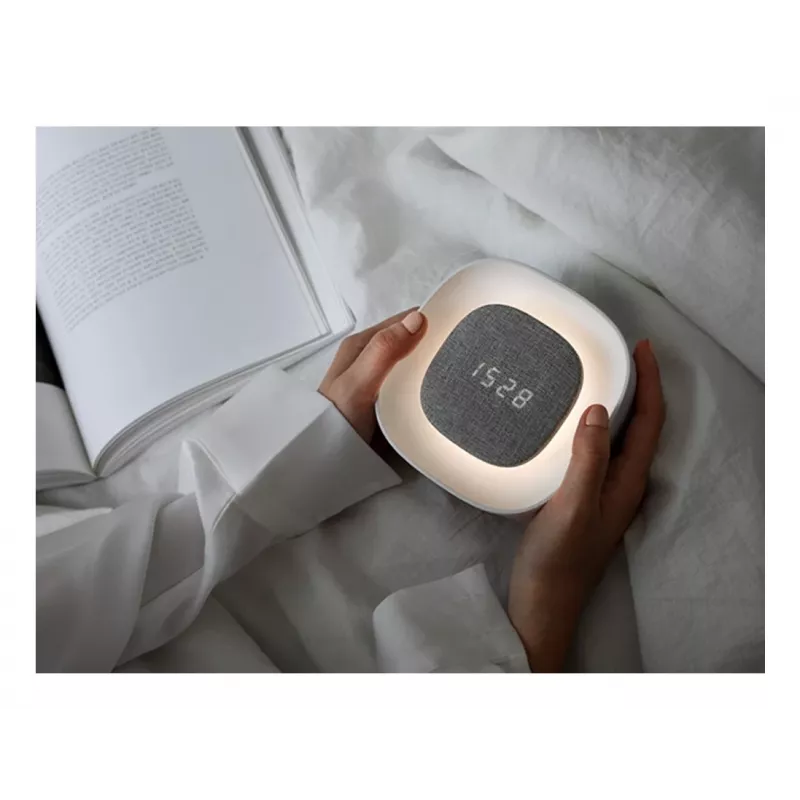 Techly IC-CLOCK-56WH herätyskello digitaalinen herätyskello harmaa, valkoinen