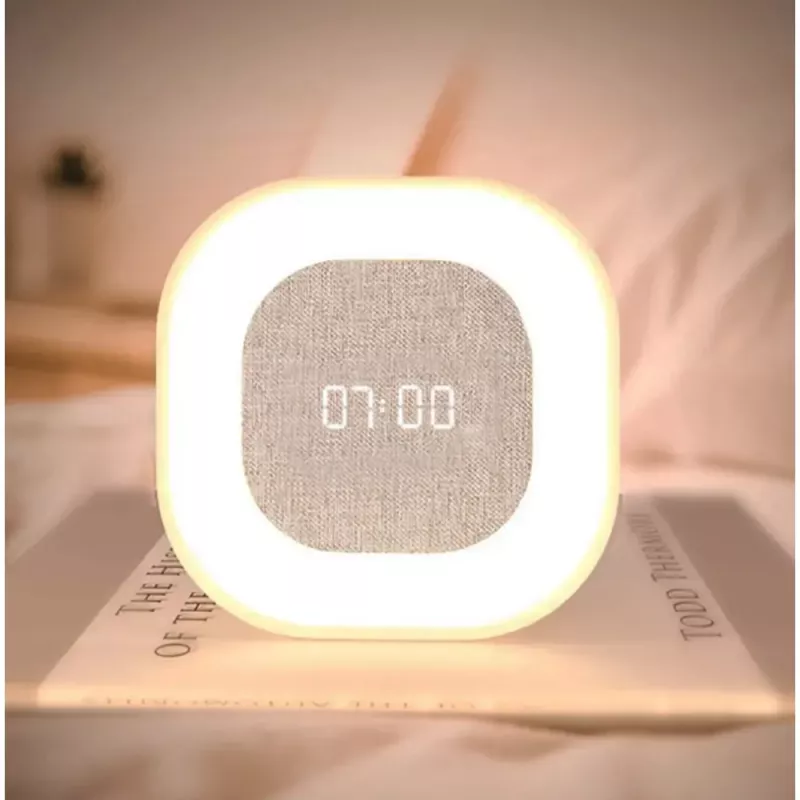 Techly IC-CLOCK-56WH herätyskello digitaalinen herätyskello harmaa, valkoinen