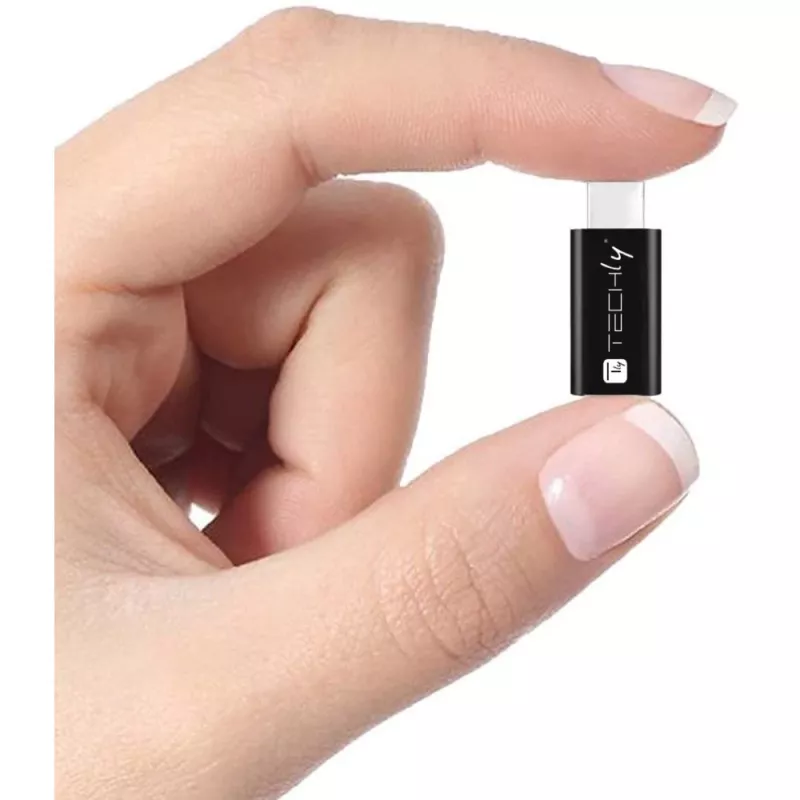Techly IADAP USBC-MBKT kaapeli-sukupuolen vaihtaja Micro-USB musta