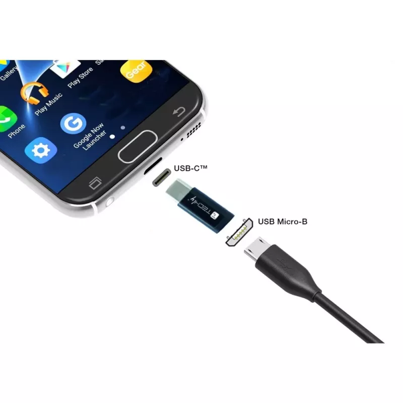 Techly IADAP USBC-MBKT kaapeli-sukupuolen vaihtaja Micro-USB musta