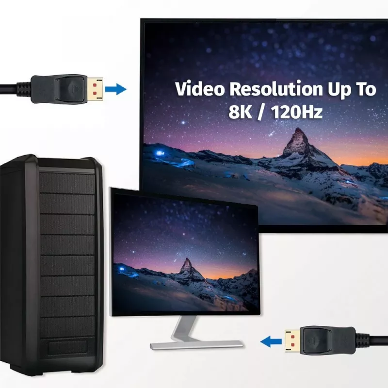 Techly ICOC DSP-A14-050NT DisplayPort-kaapeli 5 m musta