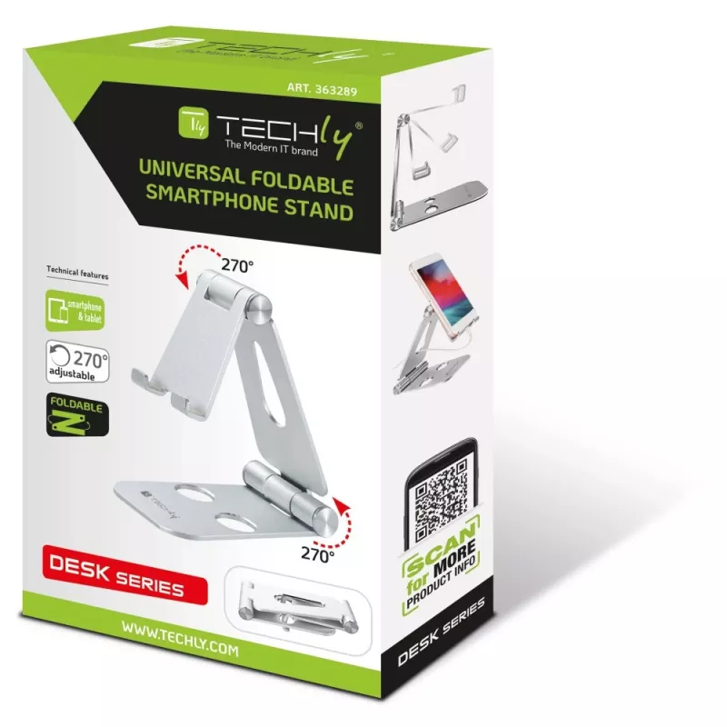 Techly I-SMART-STAND6 teline passiivinen teline matkapuhelin/älypuhelin hopea