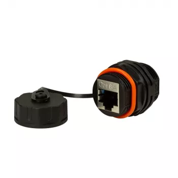 Techly IWP-MD C6A-IPPANT kaapelisovitin RJ45 musta