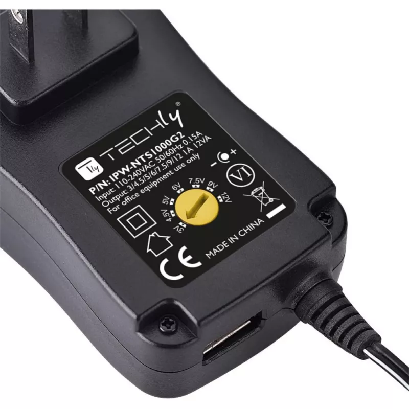 Techly IPW-NTS1000G2 virtalähde/invertteri sisäkäyttöön 12 W musta