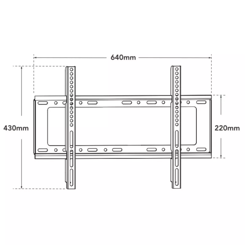 Techly ICA-PLB 262L TV-seinäteline 177,8 cm (70 tuumaa) musta