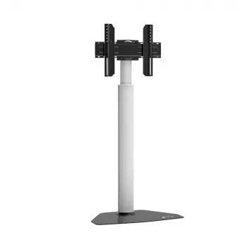 Techly lattiaständi televisiolle 32 tuumasta 65 tuumaan, 165,1 cm (65 tuumaa), 400 x 200 mm, 600 x 400 mm, 90°, alumiini, musta, hopea