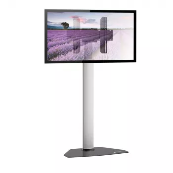 Techly lattiaständi televisiolle 32 tuumasta 65 tuumaan, 165,1 cm (65 tuumaa), 400 x 200 mm, 600 x 400 mm, 90°, alumiini, musta, hopea