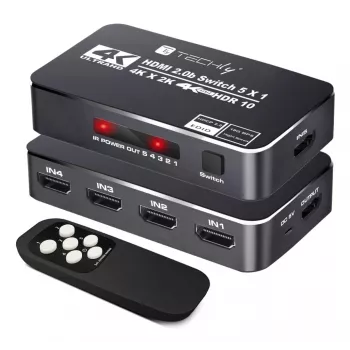 Techly IDATA HDMI2-4K5160B videokytkin HDMI