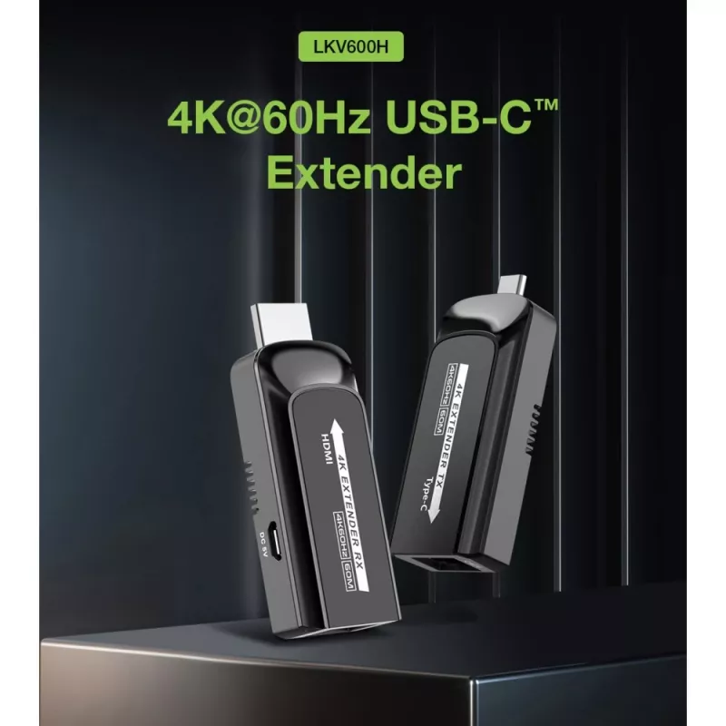 Techly IDATA EXT-600HC AV-jatko AV-lähetin ja -vastaanotin musta