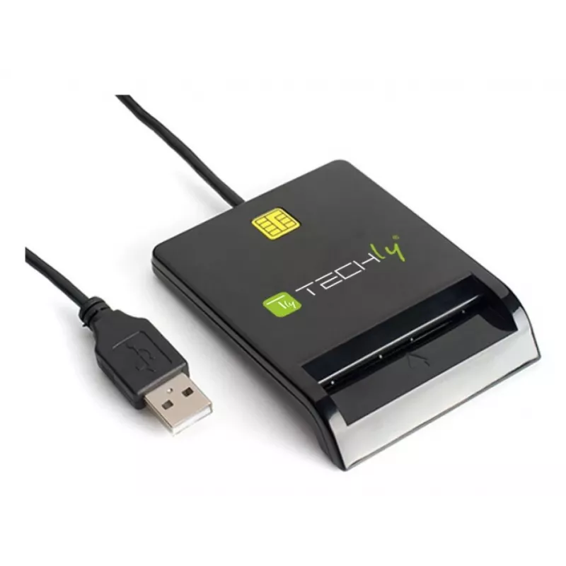Techly I-CARD CAM-USB2TY2 älykortinlukija sisäkäyttöön USB USB Type-A musta