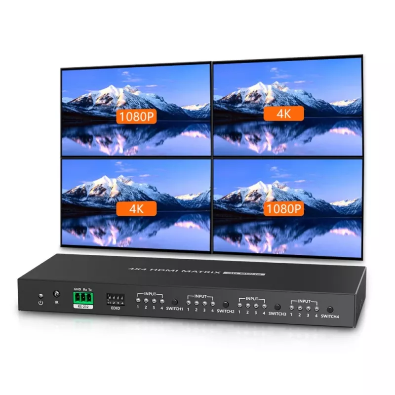 Techly IDATA HDMI-MX44 matriisikytkin AV-matriisikytkin 4 W
