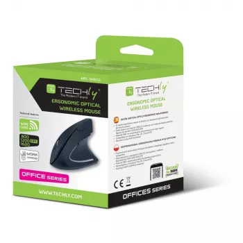 Techly IM 1200-VM-B hiiri lääketieteellinen oikeakätinen RF langaton optinen 1600 DPI