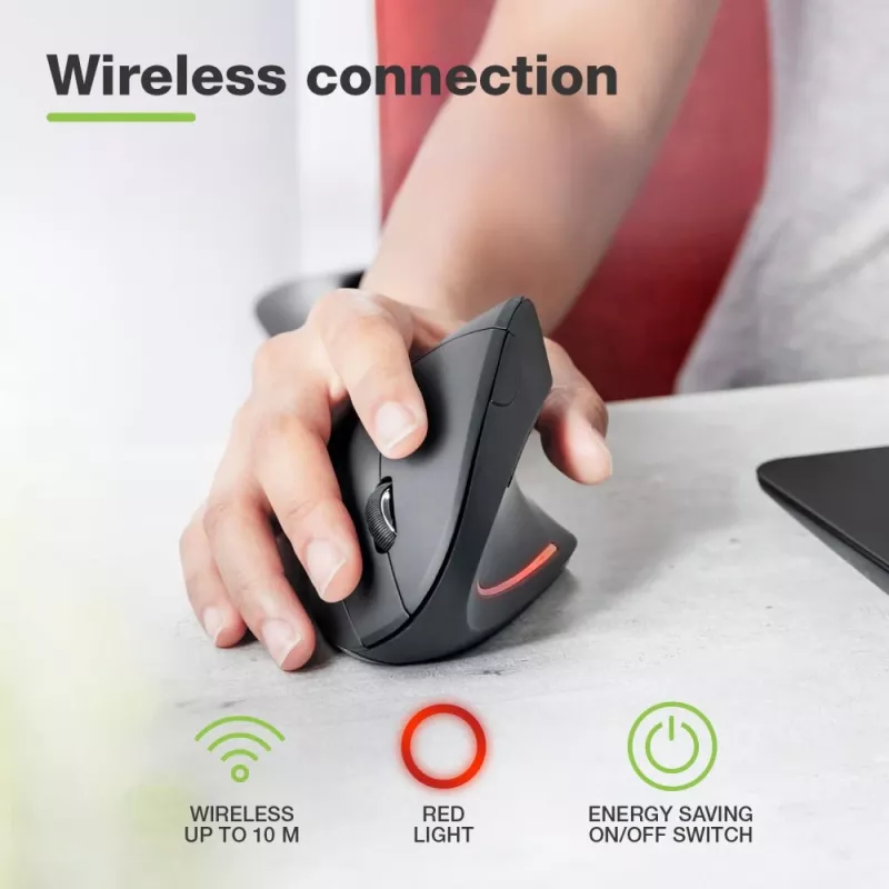 Techly IM 1200-VM-B hiiri lääketieteellinen oikeakätinen RF langaton optinen 1600 DPI