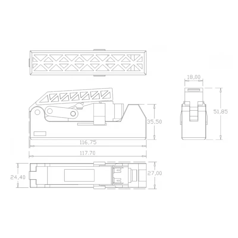 Techly IWP-KIT-C6U90 keystone-moduuli