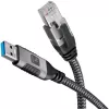 Techly ICOC-U3A-RJ45-020 USB 3.0 Type-A–Gigabit Ethernet -sovitinkaapeli, 2 m, musta/hopea