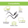 Techly ICOC-U3A-RJ45-030 USB 3.0 Type-A–Gigabit Ethernet -sovitinkaapeli, 3 m, musta/hopea