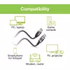 Techly ICOC-U3A-RJ45-075 USB 3.0 Type-A–Gigabit Ethernet -sovitinkaapeli, 7,5 m, musta/hopea