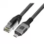 Techly ICOC U3C-RJ45-020 verkkokaapeli hopea, musta 2 m Cat6 F/UTP (FTP)