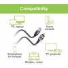 Techly ICOC U3C-RJ45-020 verkkokaapeli hopea, musta 2 m Cat6 F/UTP (FTP)