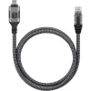 Techly ICOC-U3C-RJ45-050 USB 3.2 Type-C–Gigabit Ethernet -sovitinkaapeli, 5 m, musta/hopea