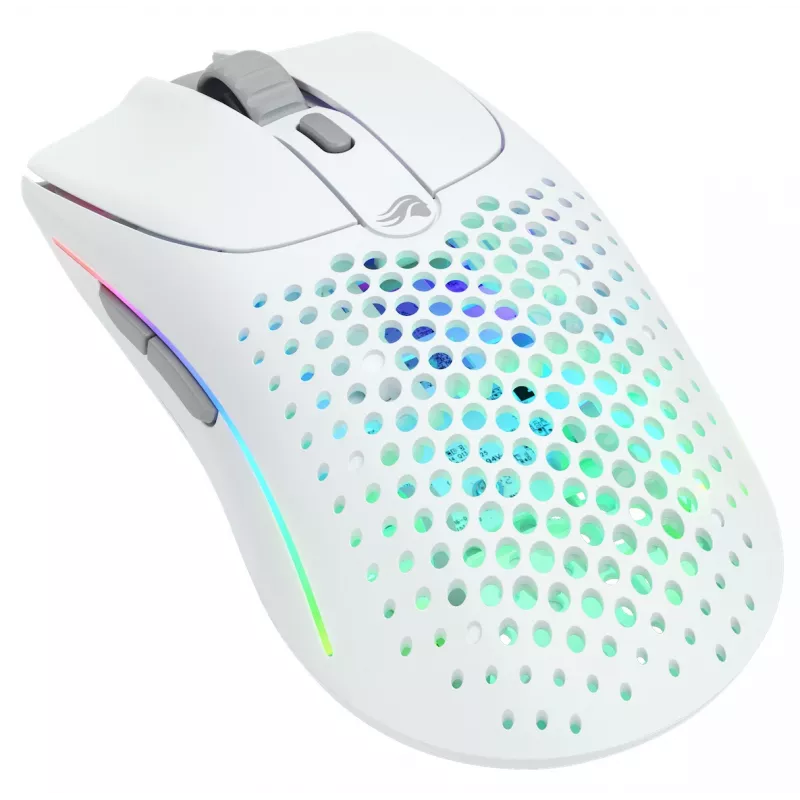 Glorious Gaming Glorious Model O Wireless 2 – mattavalkoinen, oikeakätinen, laser, RF langaton + USB Type-C, 26000 DPI, 1 ms, valkoinen