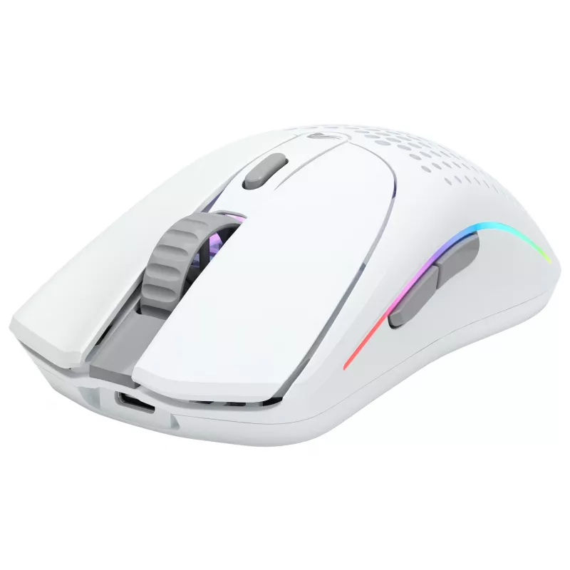 Glorious Gaming Glorious Model O Wireless 2 – mattavalkoinen, oikeakätinen, laser, RF langaton + USB Type-C, 26000 DPI, 1 ms, valkoinen
