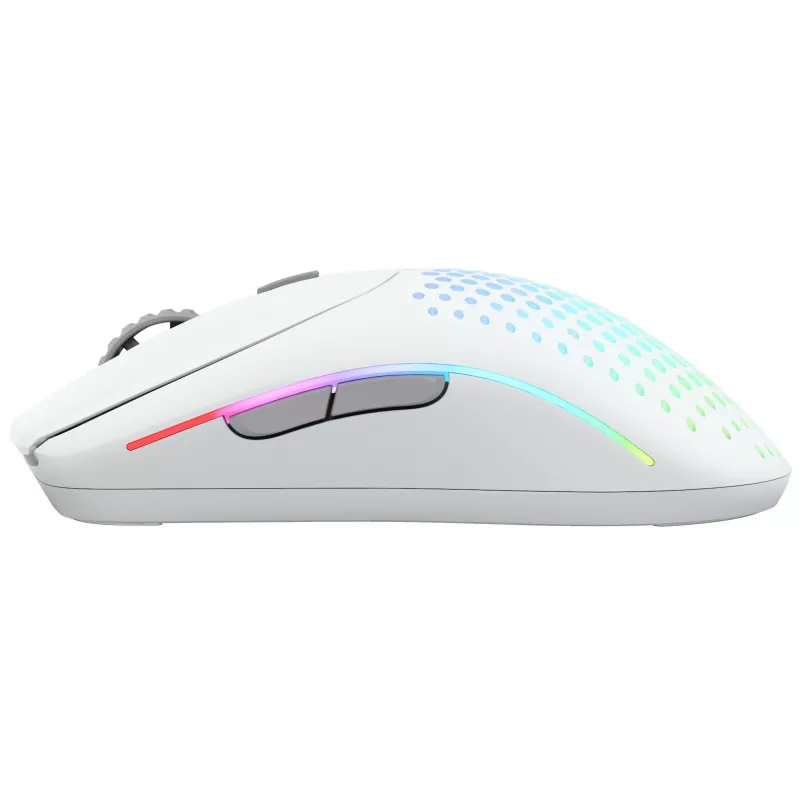 Glorious Gaming Glorious Model O Wireless 2 – mattavalkoinen, oikeakätinen, laser, RF langaton + USB Type-C, 26000 DPI, 1 ms, valkoinen