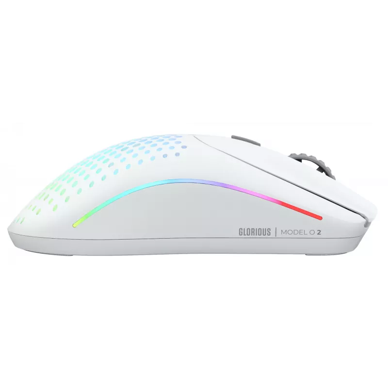 Glorious Gaming Glorious Model O Wireless 2 – mattavalkoinen, oikeakätinen, laser, RF langaton + USB Type-C, 26000 DPI, 1 ms, valkoinen