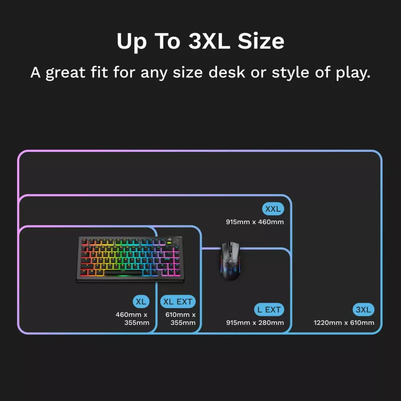 Glorious Gaming GLORIOUS hiirimatto PAD 2 GLED - XL EXTENDED - musta