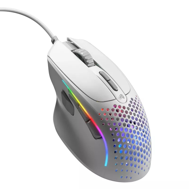 Glorious Gaming Glorious Model I2 Wired – valkoinen, oikeakätinen, optinen, USB Type-A, 26000 DPI, valkoinen