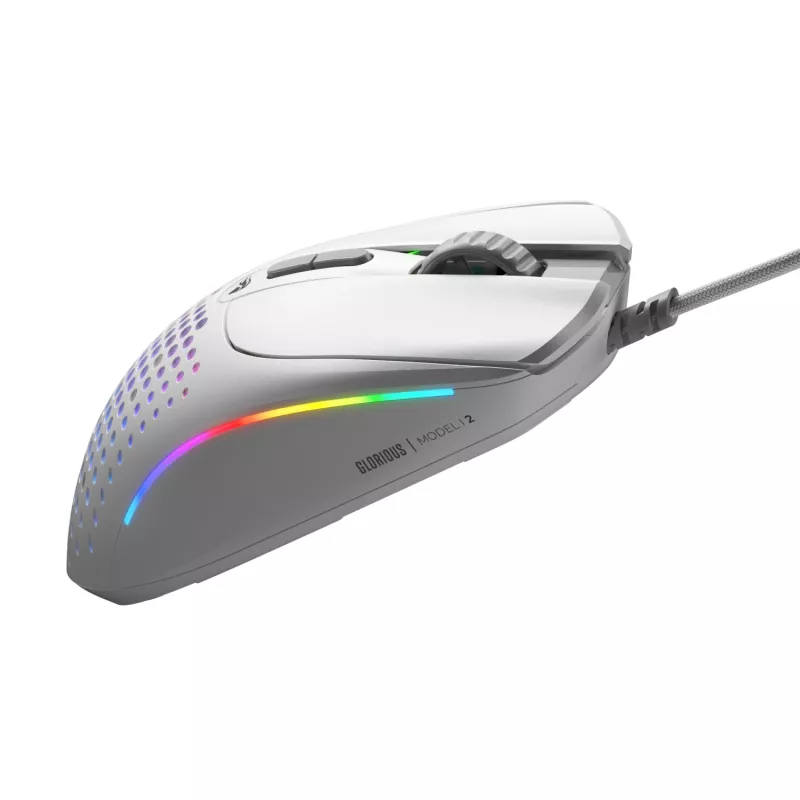 Glorious Gaming Glorious Model I2 Wired – valkoinen, oikeakätinen, optinen, USB Type-A, 26000 DPI, valkoinen