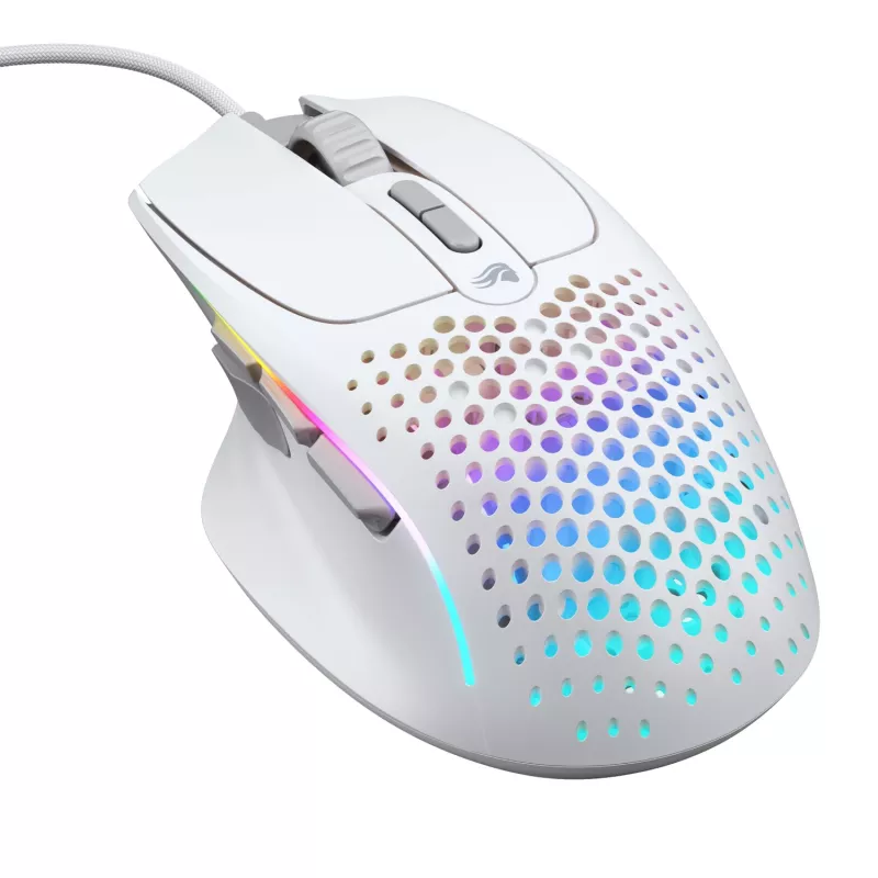 Glorious Gaming Glorious Model I2 Wired – valkoinen, oikeakätinen, optinen, USB Type-A, 26000 DPI, valkoinen