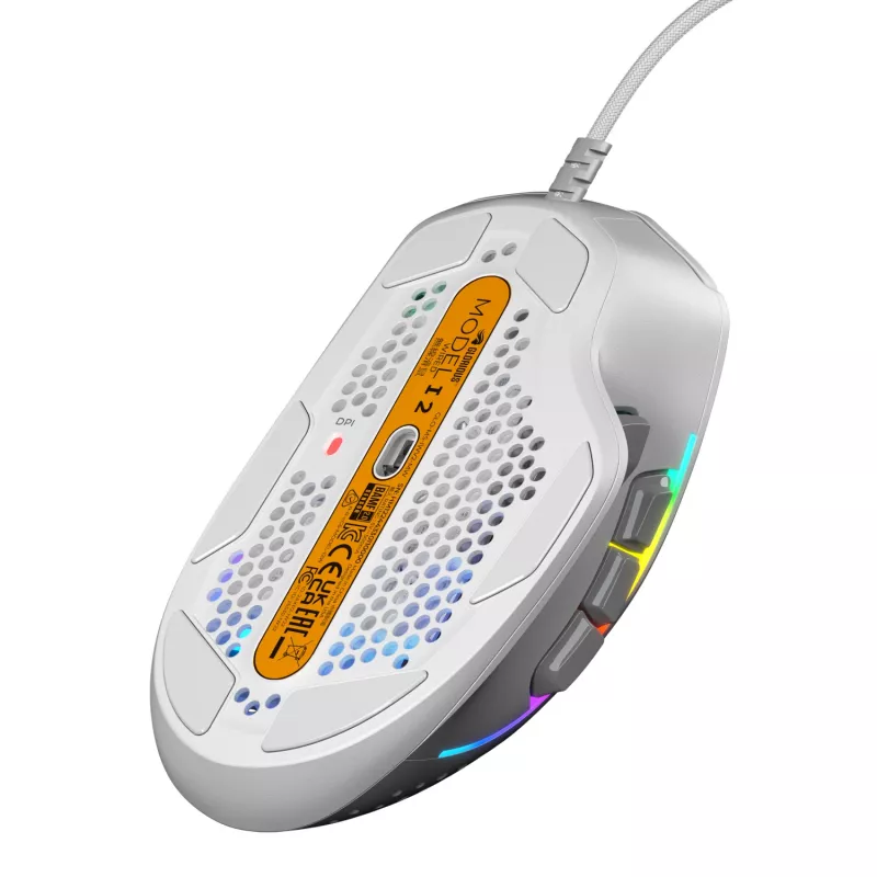 Glorious Gaming Glorious Model I2 Wired – valkoinen, oikeakätinen, optinen, USB Type-A, 26000 DPI, valkoinen