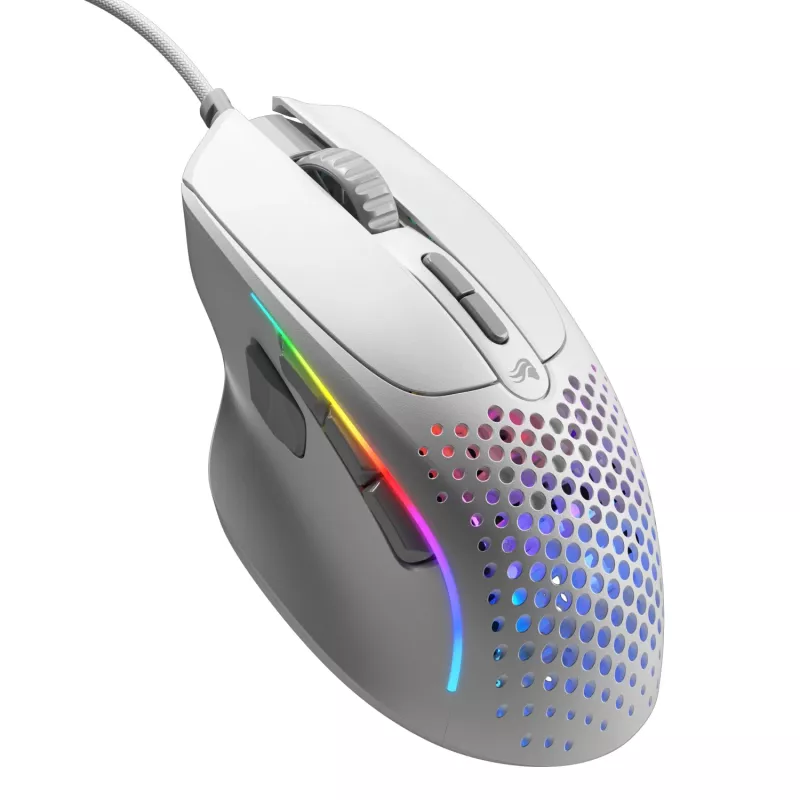 Glorious Gaming Glorious Model I2 Wired – valkoinen, oikeakätinen, optinen, USB Type-A, 26000 DPI, valkoinen