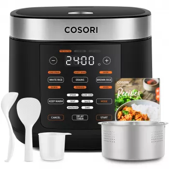 Cosori Multi-Cooker Chef Edition riisinkeitin 5 L 970 W musta, hopea