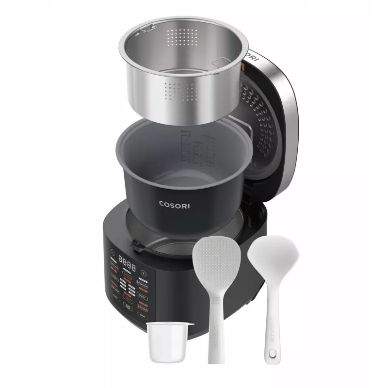 Cosori Multi-Cooker Chef Edition riisinkeitin 5 L 970 W musta, hopea