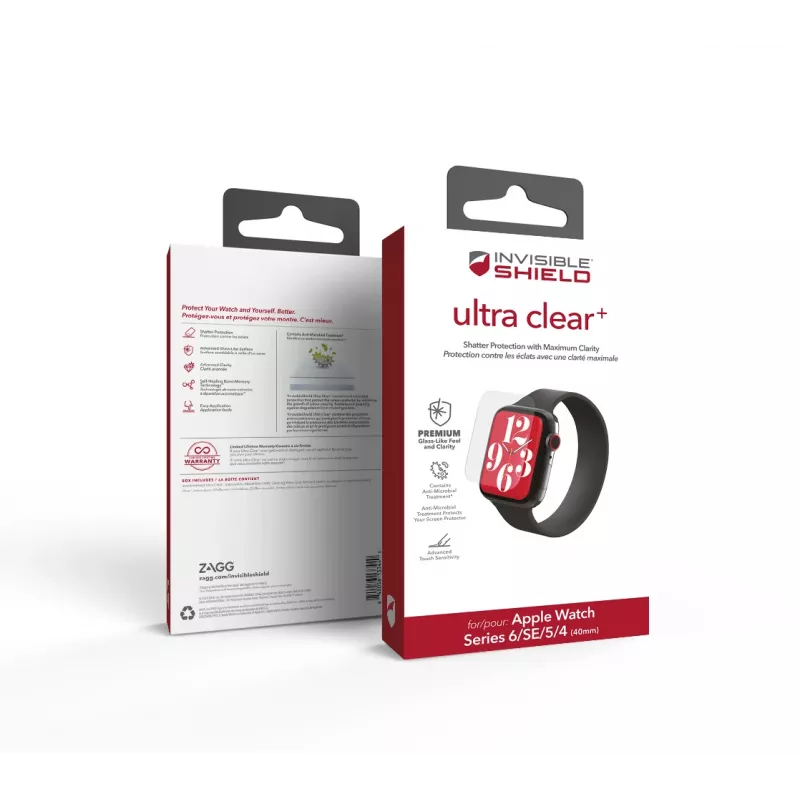 ZAGG InvisibleShield Ultra Clear+ Apple Watch Series 4/5/6/SE 40mm näytönsuojaus