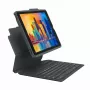 ZAGG Pro Keys iPad 10,9 tuumaa (A16 & 10. sukupolvi) saksalainen, AZERTY, saksalainen, Apple, iPad 10,9 tuumaa (A16 & 10. sukupolvi), musta, polykarbonaatti (PC), kumi