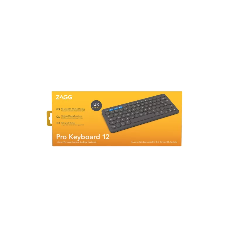 ZAGG Pro 12 näppäimistö yleiskäyttöön Bluetooth QWERTY englanti musta