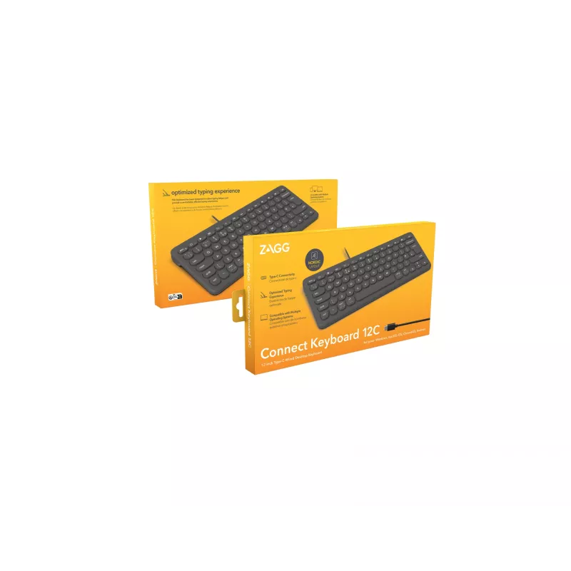 ZAGG Connect 12C näppäimistö yleiskäyttöön USB QWERTY pohjoismainen musta