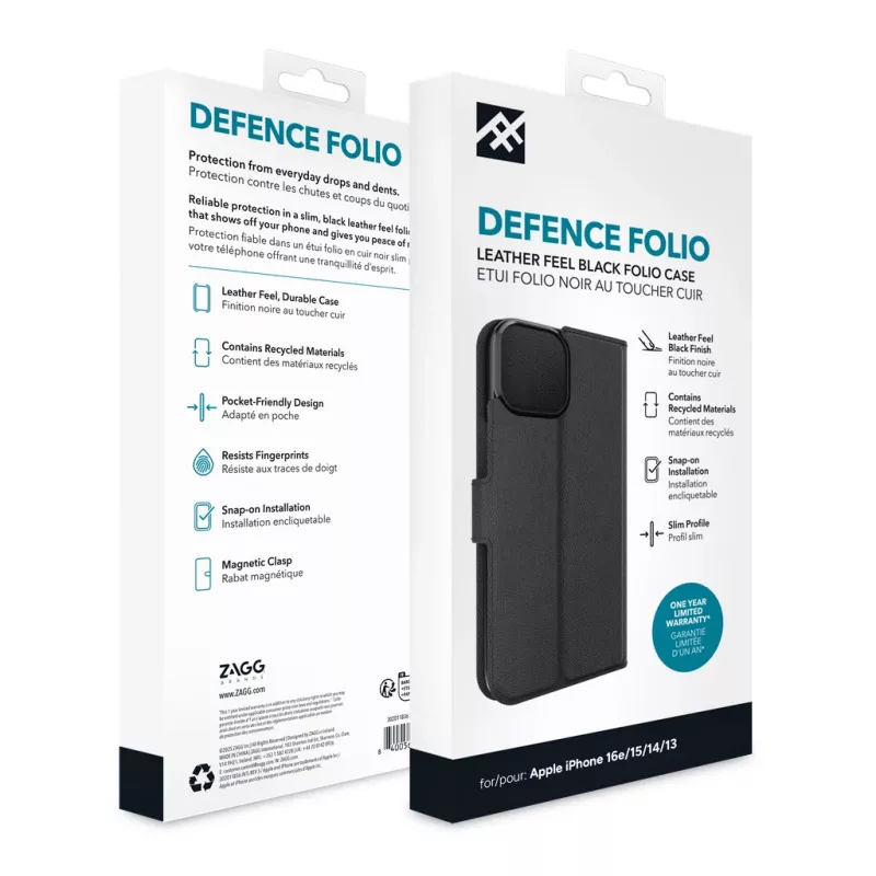 IFROGZ Defence Folio puhelinkotelo 15,5 cm (6,1 tuumaa) musta