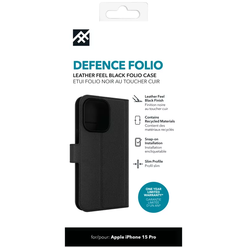 IFROGZ Defence Folio puhelinkotelo 15,5 cm (6,1 tuumaa) musta