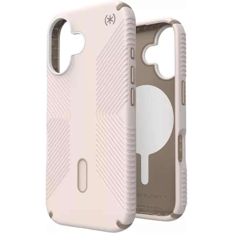 Speck Presidio2 Grip + ClickLock Apple iPhone 16 Bleached Bone – Microban